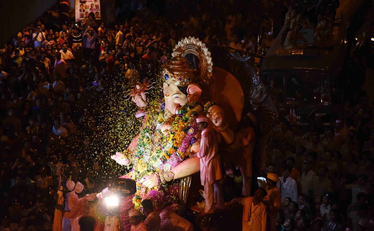 Ganpati Bappa Idol Immersion in Mumbai.