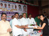 STATE MINISTER SACHINBHAU AHIR & MLA KRIPASHANKAR SINGH AT LALIT KALA BHAVAN IN WORLI TO FELICITATE SUCCESSFUL STUDENTS.