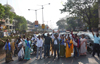 RPI PROTEST AGAINST MACHINDRA CHATE (CHIEF CHATE COACHING CLASS) AT DADAR MUMBAI.