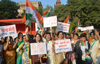 MUMBAI REGIONAL MAHILA CONGRESS PROTEST AGAINST GUJARAT CHIEF MINISTER NARENDRA MODI AT AZAD MAIDAN CST.