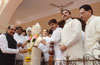 Mumbai Congress Celebrates 128th Year Foundation Day Of Indian National Congress at Tejpal Hall in Mumbai.
