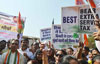 South Mumbai Congress Protest Against BEST at Azad Maidan.