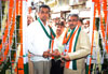 UNION MINISTER OF STATE MILIND DEORA & MLA AMIN PATEL AT MUMBADEVI ASSEMBLY.
