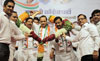 Maharashtra State NCP Party Workers Rally at Navi Mumbai in Chief Presence of Dy.Chief Minister Ajitdada Pawar & NCP State President Sunil Tatkare. Maharashtra State NCP Party Workers Rally at Navi Mumbai in Chief Presence of Dy.Chief Minister Ajitdada Pawar & NCP State President Sunil Tatkare.
