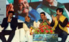 Chief Minister Devendra Fadnavis during "Atal Geet Ganga" at RangSharda Auditorium Bandra.