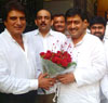 Congratulating Shri Ashok Chavan on his appointment as President, Maharashtra Pradesh Congress Committee,Shri Raj Babbar, CWC Member & Former MP,Mr. Javed Shroff.