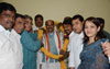 Ex.MPCC President Manikrao Thakre at Tilak Bhavan Dadar.