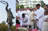 MUMBAI CONGRESS PAYING TRIBUTE TO LATE PRIME MINISTER RAJIV GANDHI ON HIS DEATH ANNIVERSARY AT COOPERAGE MAIDAN.