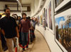 Cine Star Akshay Kumar Visited Shiv Sena Chief Uddhav Thackeray's Photo Exhibition at Jehangir Art Gallery.