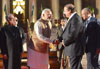 Pakistan Prime Minister Nawaz Sharif Congratulating Prime Minister Narendra Modi after swearing-in as India's new Prime Minister.
