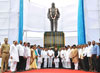 GOVERNOR K.SANKARNARAYANAN ,WITH UNION MINISTER SHARAD PAWAR FOR UNVEILING THE STATUE CEREMONY OF DR.BABASAHEB AMBEDKAR AT AURANGABAD.