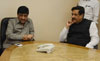 MPCC President Ashok Chavan & Ex.Chief Minister Prithviraj Chavan at Gandhi Bhavan. MPCC President Ashok Chavan & Ex.Chief Minister Prithviraj Chavan at Gandhi Bhavan.