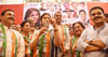 Mumbai Congress President Milind Deora with Urmila Matondkar at Borivali.