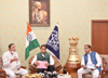 MPCC Spockprecen Sachin Sawant & Dr.Raju Waghmare meets Home Minister Anil Deshmukh demanding the arrest of Arnab Goswami.