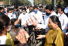 Protest Agitation by Congress Party Leaders Cycle Rally on Petrol-Diesel Price Hike rate at Vidhan Bhavan Mumbai on 1st Day of Budget Session 2021.