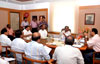 MINISTER NARAYANRAO RANE & GULABRAO DEVKAR MEETING AT MANTRALAYA.