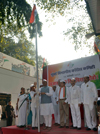 MPCC PRESIDENT MANIKRAO THAKARE & EX.UNION MINISTER & MP.MURLI DEORA ON 63RD REPUBLIC DAY AT MUMBAT CONGRESS RAJIV GANDHI BHAVAN.