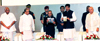 PRESIDENT OF INDIA PRANAB MUKHERJEE TRIBUTES TO YASHWANTRAO CHAVAN AT THE CLOSING CEREMONY OF HIS CENETARY CELEBRATION IN MUMBAI AT NCPA AUDITORIUM.