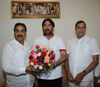 MR.GHULAM AHMED MIR MINISTER FOR TOURISM,J&K WITH MINISTER NASIM KHAN & EX.MUMBAI CONGRESS PRESIDENT & MLA KRIPASHANKAR SINGH.