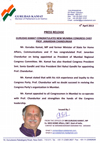M.P.& EX UNION MINISTER GURUDAS KAMAT CONGRATULATES NEW MUMBAI CONGRESS PRESIDENT PROF JANARDAN CHANDURKAR.