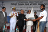 PRESIDENT OF INDIA PRANAB MUKHERJEE & GOVERNOR K.SANKARNARAYANAN AT GATEWAY OF INDIA WELCOMOING Lt.Cdr.ABHILASH TOMY . PRESIDENT OF INDIA PRANAB MUKHERJEE & GOVERNOR K.SANKARNARAYANAN AT GATEWAY OF INDIA WELCOMOING Lt.Cdr.ABHILASH TOMY .