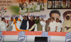 CHIEF MINISTER PRITHVIRAJ CHAVAN,MUMBAI CONGRESS PRESIDENT JANARDHAN CHANDURKAR ,MP &  EX. UNION MINISTER GURUDAS KAMAT DURING MUMBAI NORTH WEST DISTRICT CONGRESS COMMITTEE CONGRESS WORKERS  SAMMELAN AT ANDHERI SPORTS COMPLEX.