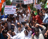 MUMBAI YOUTH CONGRESS PROTEST AGAINST BEST FARE & ELECTRICITY BILL RATE HIKES AT AZAD MAIDAN.
