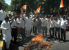 YOUTH CONGRESS PROTEST AGANIST PAKISTAN GOVERNMENT AT AZAD MAIDAN ON DEATH OF SARABJIT SINGH IN PAKISTAN.