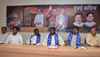 MUMBAI CONGRESS PRESIDENT PROF.JANARDAN CHANDURKAR IN SC/ST MEETING AT RAJIV GANDHI BHAVAN AZAD MAIDAN.