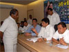 MINISTER RAJENDRA MULAK IN JANTA DARBAR AT GANDHI BHAVAN.