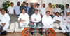 MINISTER NARAYANRAO RANE DURING MARATHA AARAKSHAN SAMITI MEETING AT AURANGABAD.
