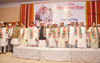Mumbai Congress Celebrates 128th Year Foundation Day Of Indian National Congress at Tejpal Hall in Mumbai.