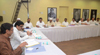 MPCC President Ashokrao Chavan during Meeting at Tilak Bhavan.