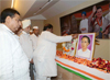 MUMBAI CONGRESS PRESIDENT JANARDAN CHANDORKAR PAYING TRIBUTE TO LATE.LOKMANYA BALGANGADHAR TILAK ON HIS DEATH ANNIVERSARY & LEADER ANNABHAU SATHE ON HIS BIRTH ANNIVERSARY AT RAJIV GANDHI BHAVAN.