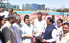 Mumbai Congress President Sanjay Nirupam along with Ex.MP Milind Deora visited MMRDA Grounds,BKC Bandra.