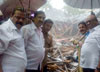 Mumbai Congress President Sanjay Nirupam visited Demolished Historic Buddha Bhushan Printing Press & Ambedkar Bhavan at Dadar.