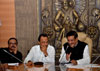 CHIEF MINISTER PRITHVIRAJ CHAVAN & DY CHIEF MINISTER AJITDADA PAWAR PRESS CONFRENCE AT VIDHAN BHAVAN.
