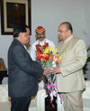 MINISTER NARAYANRAO RANE MEETS GOVERNOR K.SANKAR NARAYANAN AT RAJ BHAVAN MUMBAI.