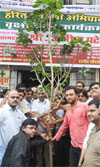 MLA AMIN PATEL TREE PLANTATION PROGRAMME ORG BY MUMBADEVI ASSEMBLY YOUTH CONGRESS AT GOLLDEOL MANDIR.