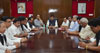 Chief Minister Prithviraj Chavan with Minister's & Opposition Party Leaders at Nagpur Ramgiri bunglow.