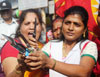 Swabhimaan Sanghatana Women's Wing Present KNIVES to Shivsena corporator Sheetal Mhatre to Protect herself from her own Shivsena Cadre.