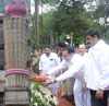 Leader's Paying Tribute To"KRANTI STAMBHA" on the Occasion of "KRANTI DIN" at Gowalia Tank August Kranti Maidan Mumbai.