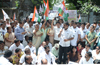 NCP Mumbai  President SachinBhau Ahir with Mill Workers against BJP Govt.