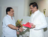 CHIEF MINISTER PRITHVIRAJ CHAVAN & MINISTER NARAYANRAO RANE AT VARSHA BUNGLOW.