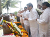 CHIEF MINISTER PRITHVIRAJ CHAVAN PAYING TRIBUTE TO LOKMANYA BALGANGADHAR TILAK ON HIS DEATH ANNIVERSARY AT GIRGAON CHOWPATY.