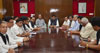 Chief Minister Prithviraj Chavan with Minister's & Opposition Party Leaders at Nagpur Ramgiri bunglow.