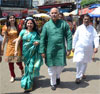 M.P. & EX.UNION MINISTER GURUDAS KAMAT WITH WIFE SMT.MARUKH KAMAT VISITED MAHALAXMI MANDIR. M.P. & EX.UNION MINISTER GURUDAS KAMAT WITH WIFE SMT.MARUKH KAMAT VISITED MAHALAXMI MANDIR.