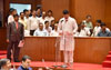 Newly Elected MLC Dhananjay Munde taking Oath at Vidhan Bhavan.