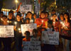 NSUI PROTEST FOR WOMEN'S SECURITY IN INDIA AT SAT RASTA BYCULLA.