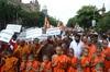 HARTIYA BHIKKHU MAHASANGH PEACE RALLY AT AZAD MAIDAN.